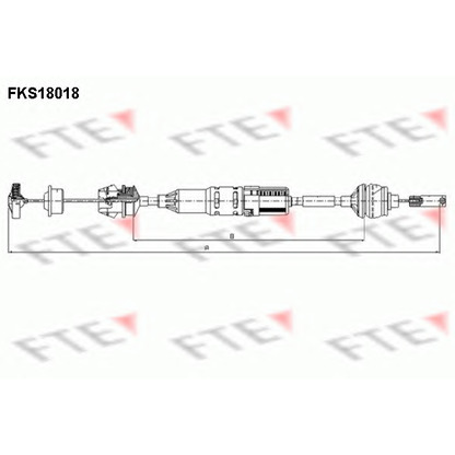 Foto Cable de accionamiento, accionamiento del embrague FTE FKS18018