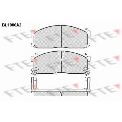 Photo Brake Pad Set, disc brake FTE BL1000A2