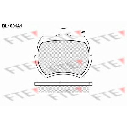 Photo Brake Pad Set, disc brake FTE BL1004A1