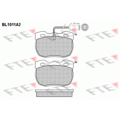 Foto Bremsbelagsatz, Scheibenbremse FTE BL1011A2