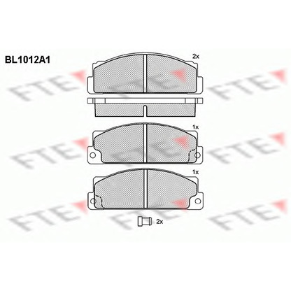 Фото Комплект тормозных колодок, дисковый тормоз FTE BL1012A1