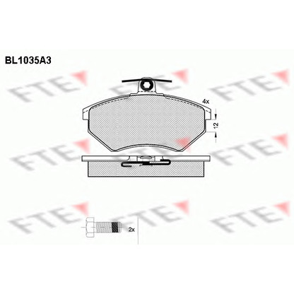 Foto Bremsbelagsatz, Scheibenbremse FTE BL1035A3