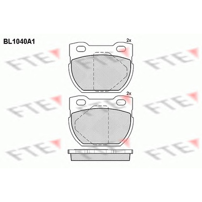 Фото Комплект тормозных колодок, дисковый тормоз FTE BL1040A1