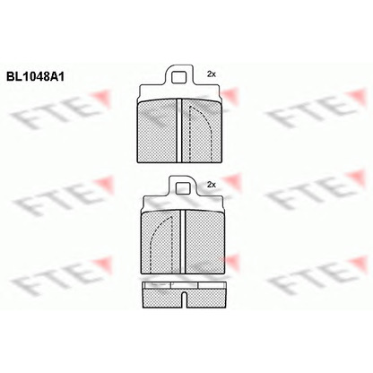 Photo Kit de plaquettes de frein, frein à disque FTE BL1048A1