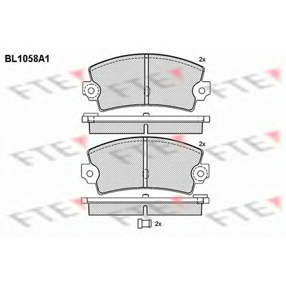 Photo Brake Pad Set, disc brake FTE BL1058A1