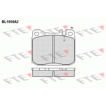 Zdjęcie Zestaw klocków hamulcowych, hamulce tarczowe FTE BL1059A2