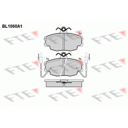 Photo Brake Pad Set, disc brake FTE BL1060A1