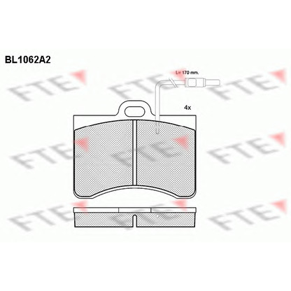 Фото Комплект тормозных колодок, дисковый тормоз FTE BL1062A2