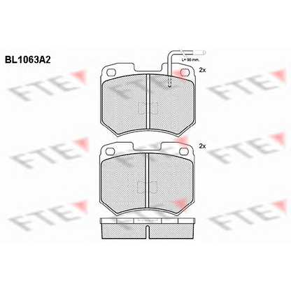 Photo Brake Pad Set, disc brake FTE BL1063A2