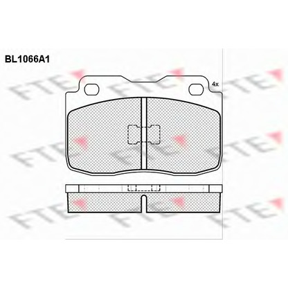 Photo Brake Pad Set, disc brake FTE BL1066A1