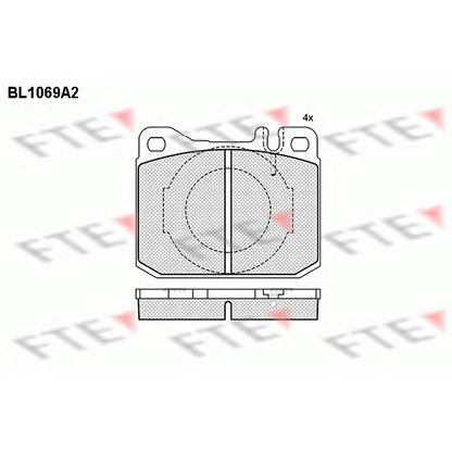 Photo Kit de plaquettes de frein, frein à disque FTE BL1069A2