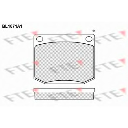 Фото Комплект тормозных колодок, дисковый тормоз FTE BL1071A1