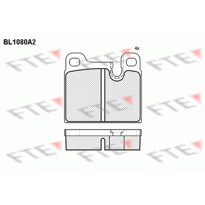 Фото Комплект тормозных колодок, дисковый тормоз FTE BL1080A2