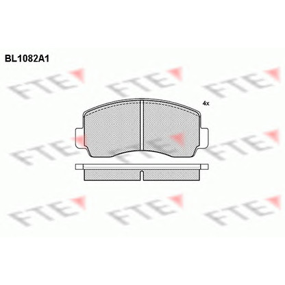 Фото Комплект тормозных колодок, дисковый тормоз FTE BL1082A1