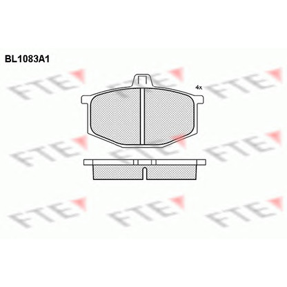 Photo Kit de plaquettes de frein, frein à disque FTE BL1083A1