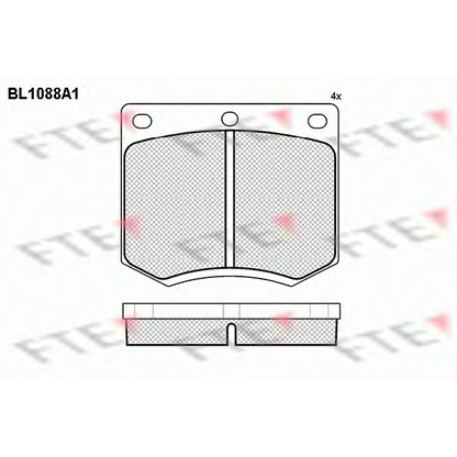 Photo Brake Pad Set, disc brake FTE BL1088A1