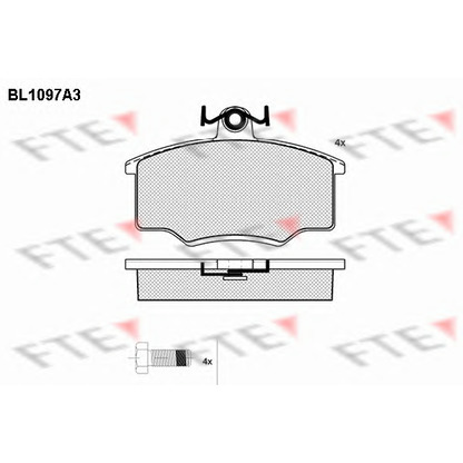 Photo Kit de plaquettes de frein, frein à disque FTE BL1097A3