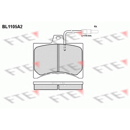 Foto Bremsbelagsatz, Scheibenbremse FTE BL1105A2