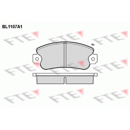 Photo Brake Pad Set, disc brake FTE BL1107A1