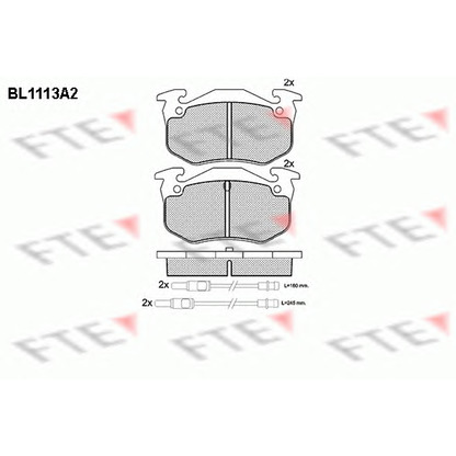 Photo Kit de plaquettes de frein, frein à disque FTE BL1113A2