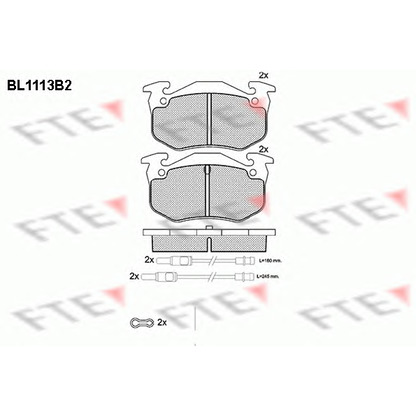 Фото Комплект тормозных колодок, дисковый тормоз FTE BL1113B2