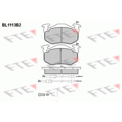 Foto Kit pastiglie freno, Freno a disco FTE BL1113B2