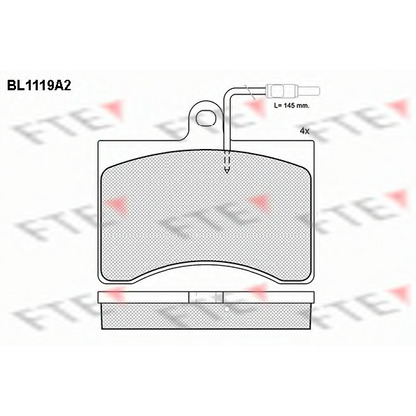 Photo Brake Pad Set, disc brake FTE BL1119A2