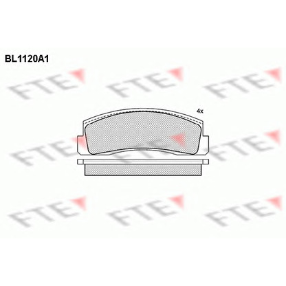 Фото Комплект тормозных колодок, дисковый тормоз FTE BL1120A1
