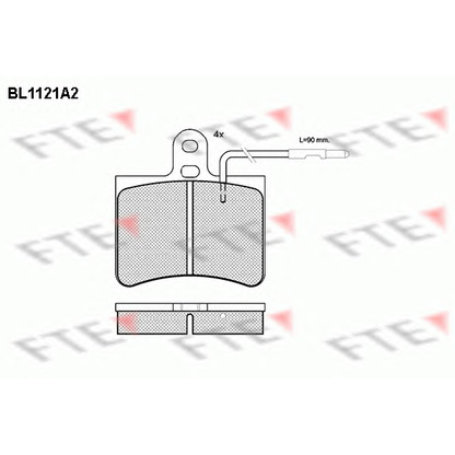 Фото Комплект тормозных колодок, дисковый тормоз FTE BL1121A2