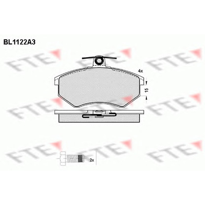 Фото Комплект тормозных колодок, дисковый тормоз FTE BL1122A3