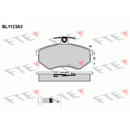 Photo Brake Pad Set, disc brake FTE BL1123A3