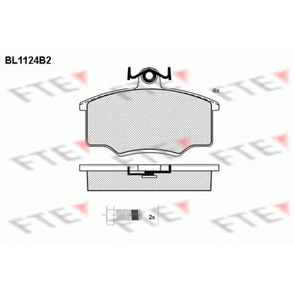 Photo Kit de plaquettes de frein, frein à disque FTE BL1124B2