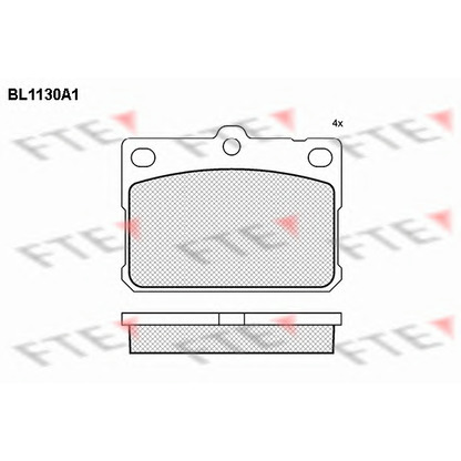 Photo Kit de plaquettes de frein, frein à disque FTE BL1130A1