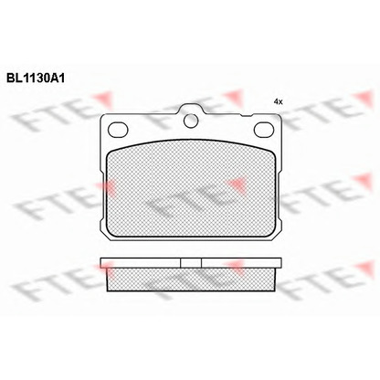 Photo Brake Pad Set, disc brake FTE BL1130A1