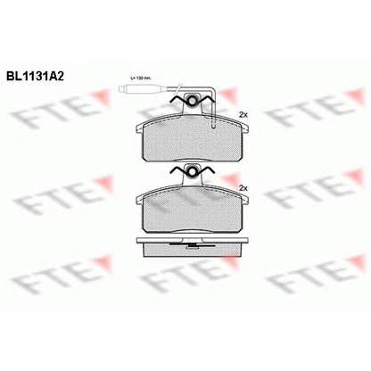 Photo Brake Pad Set, disc brake FTE BL1131A2