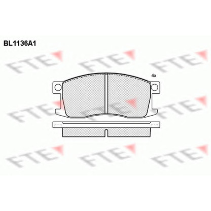 Zdjęcie Zestaw klocków hamulcowych, hamulce tarczowe FTE BL1136A1