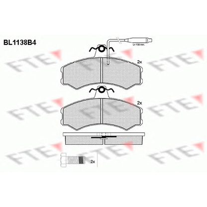 Photo Kit de plaquettes de frein, frein à disque FTE BL1138B4