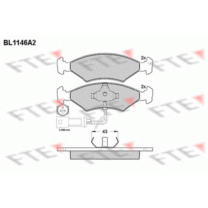 Photo Brake Pad Set, disc brake FTE BL1146A2