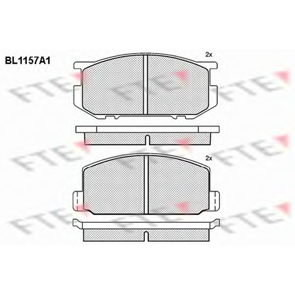 Photo Kit de plaquettes de frein, frein à disque FTE BL1157A1