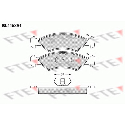 Foto Juego de pastillas de freno FTE BL1158A1