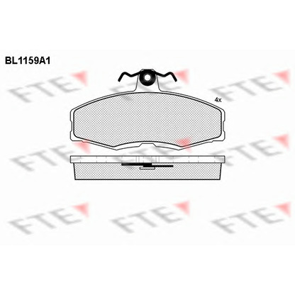 Photo Brake Pad Set, disc brake FTE BL1159A1