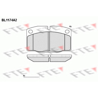 Photo Brake Pad Set, disc brake FTE BL1174A2