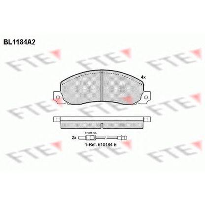 Foto Kit pastiglie freno, Freno a disco FTE BL1184A2