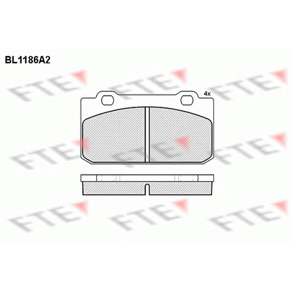 Photo Kit de plaquettes de frein, frein à disque FTE BL1186A2