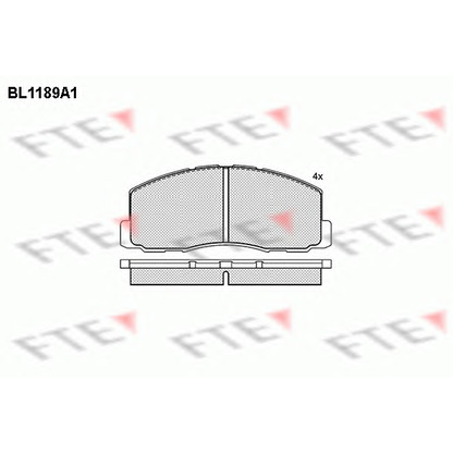 Photo Brake Pad Set, disc brake FTE BL1189A1