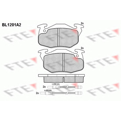 Photo Kit de plaquettes de frein, frein à disque FTE BL1201A2