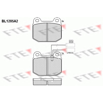 Zdjęcie Zestaw klocków hamulcowych, hamulce tarczowe FTE BL1205A2