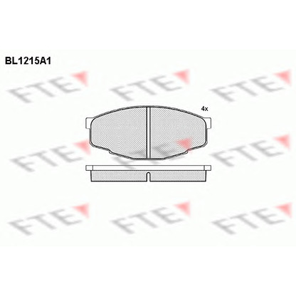 Фото Комплект тормозных колодок, дисковый тормоз FTE BL1215A1