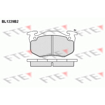Zdjęcie Zestaw klocków hamulcowych, hamulce tarczowe FTE BL1229B2