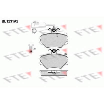 Photo Kit de plaquettes de frein, frein à disque FTE BL1231A2